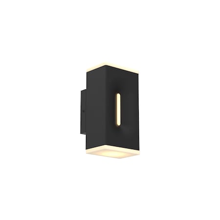 Dals Profile 8 Inch Rectangular CCT Dual Light Wall Sconce, Black LWJ08-CC-BK